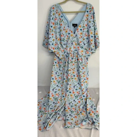 Alexia Admor Womens August Midi Dress Halogen Garden V-neck Plus Size 2X‎ #11 - Picture 2 of 11